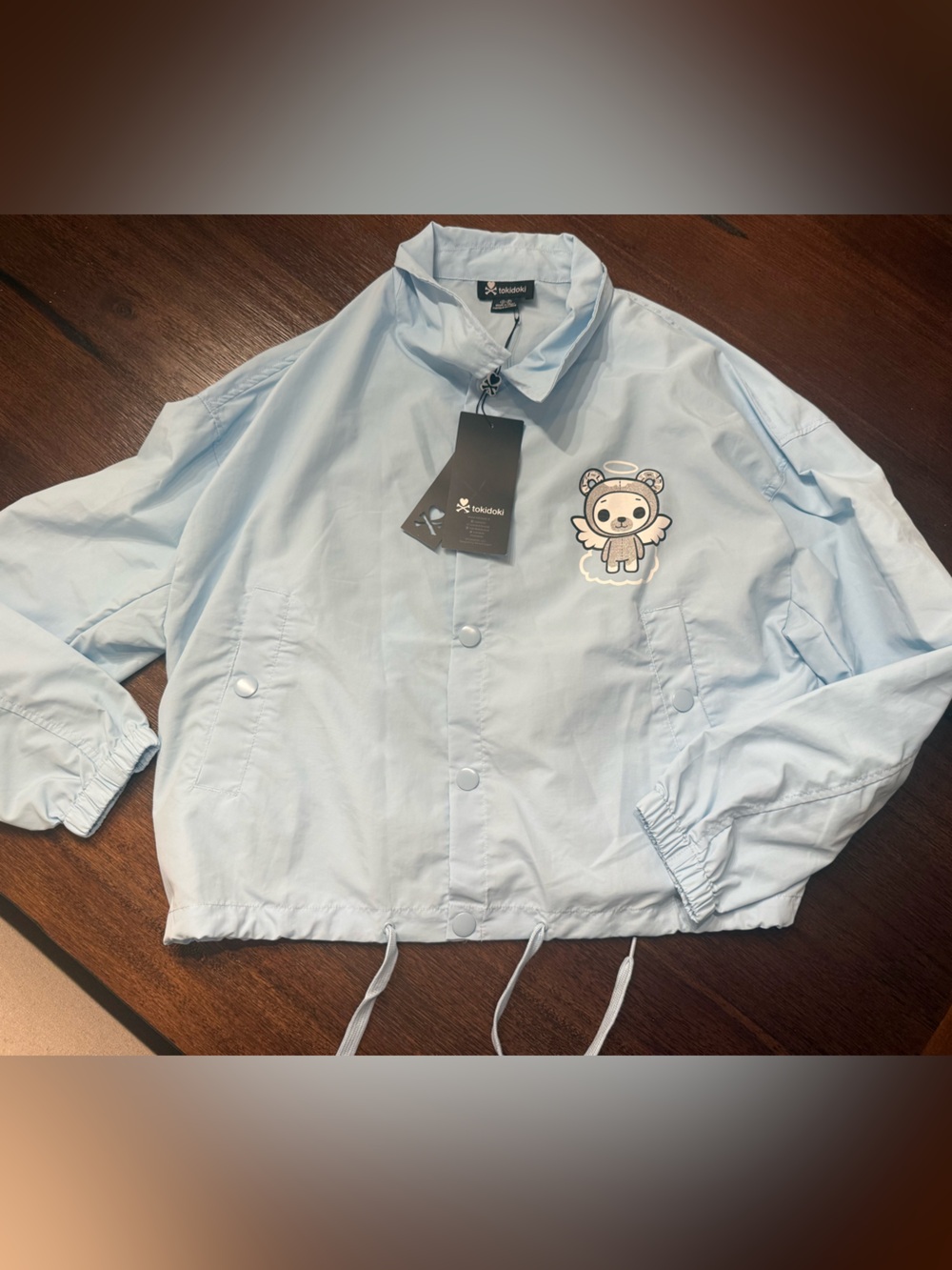 tokidoki Light Blue Coach Jacket with Character Patch